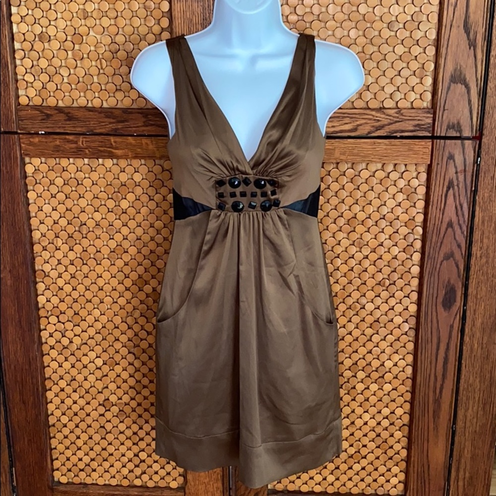 BCBG Brown & Black Cocktail Dress size 0